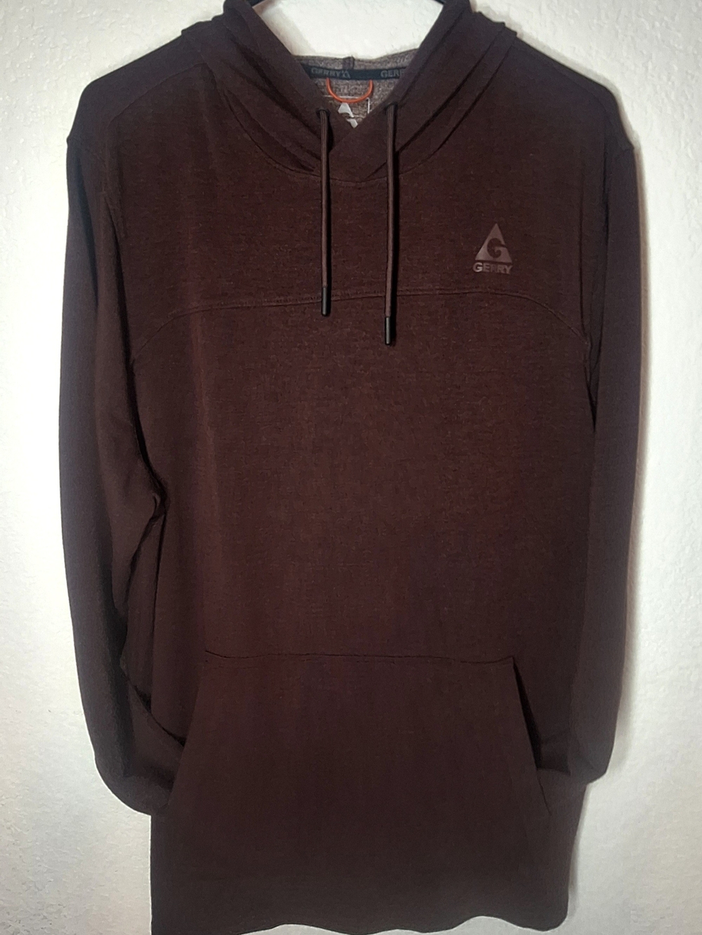 Gerry Men's Performance Pullover Hoodie Brown Size XL Lightweight Stretch
